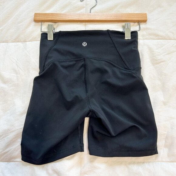 Lululemon Athletica Wunder Train High-Rise 6” Bike Shorts Black Women’s Size 4 - Picture 6 of 6